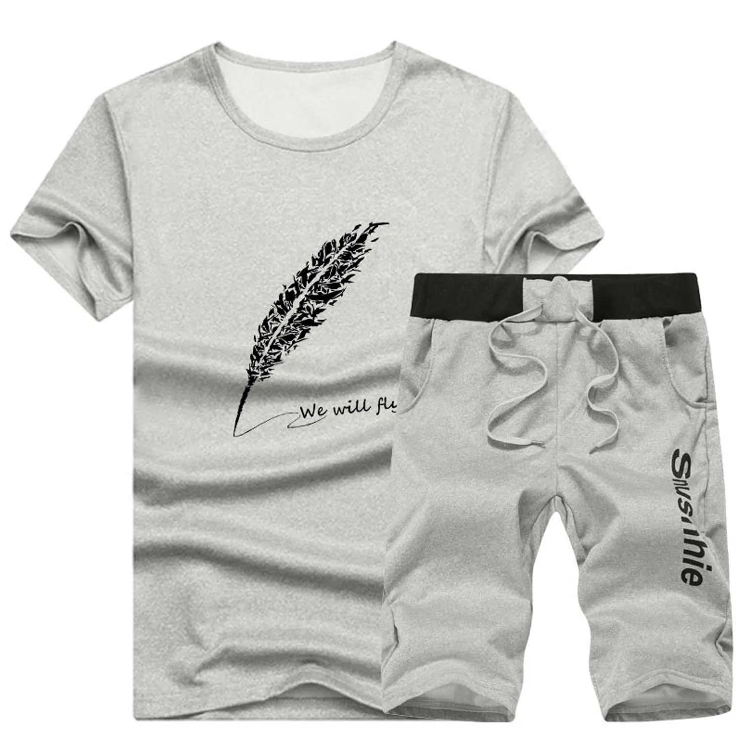 Men's Summer Casual Short Sleeved Sweat Suit