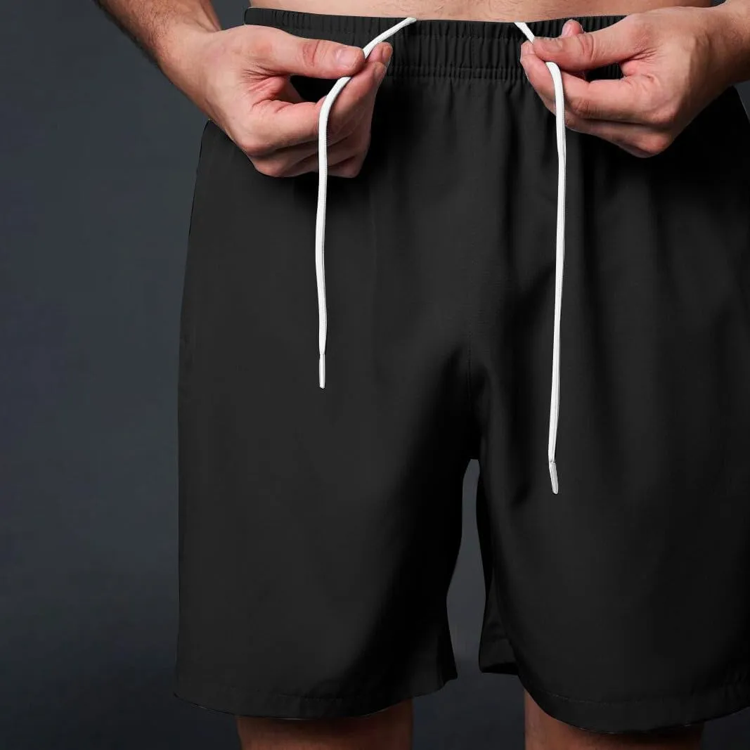 Men's Workout Training Shorts Summer Quick Dry Athletic Crop Pants Casual Elastic Waist Running Shorts with Pockets