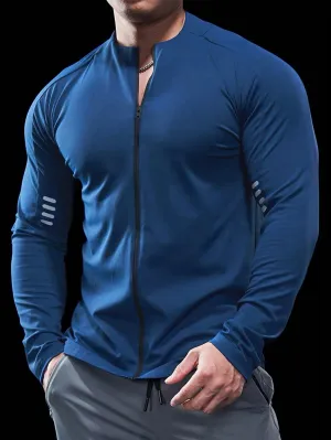 Men's Zipper Closure Sports Jacket