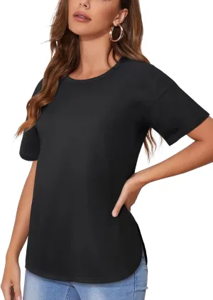 MISS FORTUNE Women Plus Size Tops Short Sleeve Active Wear Workout Shirts Women Outdoor Gym Hiking Yoga Tops Quick Dry