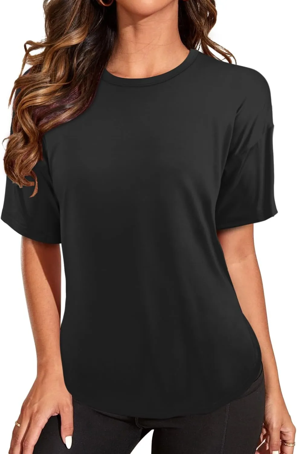 MISS FORTUNE Women Plus Size Tops Short Sleeve Active Wear Workout Shirts Women Outdoor Gym Hiking Yoga Tops Quick Dry