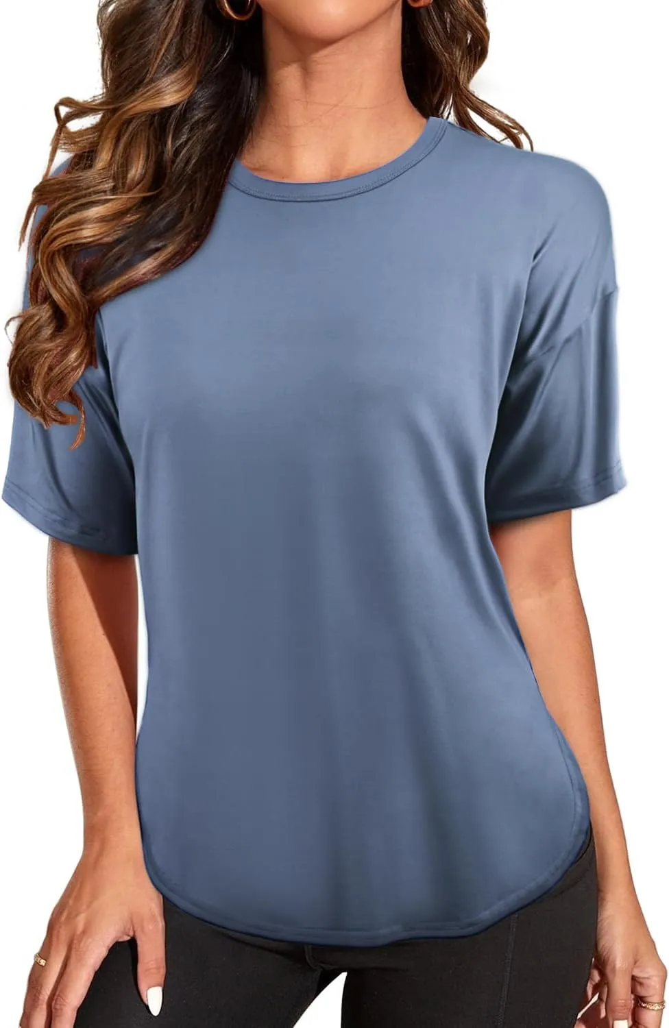 MISS FORTUNE Women Plus Size Tops Short Sleeve Active Wear Workout Shirts Women Outdoor Gym Hiking Yoga Tops Quick Dry