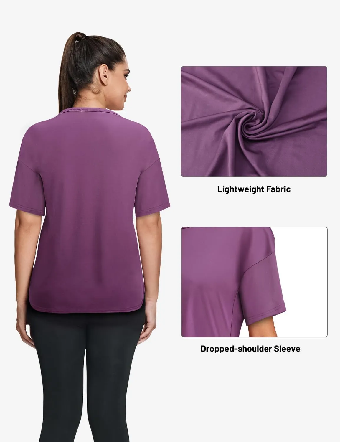 MISS FORTUNE Women Plus Size Tops Short Sleeve Active Wear Workout Shirts Women Outdoor Gym Hiking Yoga Tops Quick Dry