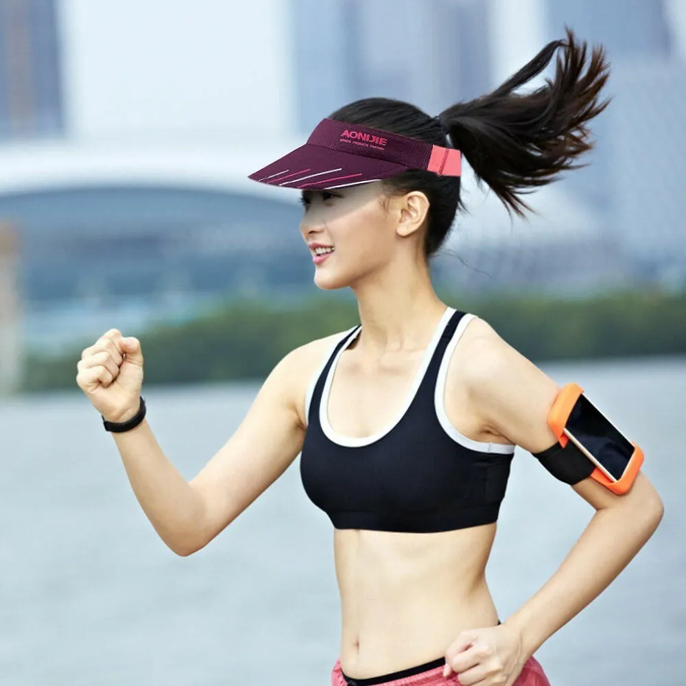 New Adjustable Men Women Sun-Protective Hat With Wide Brim Ultraviolet-proof Cap Visor Cap For Beach Golf Fishing Marathon Running Cycling Summer Sports Equipment