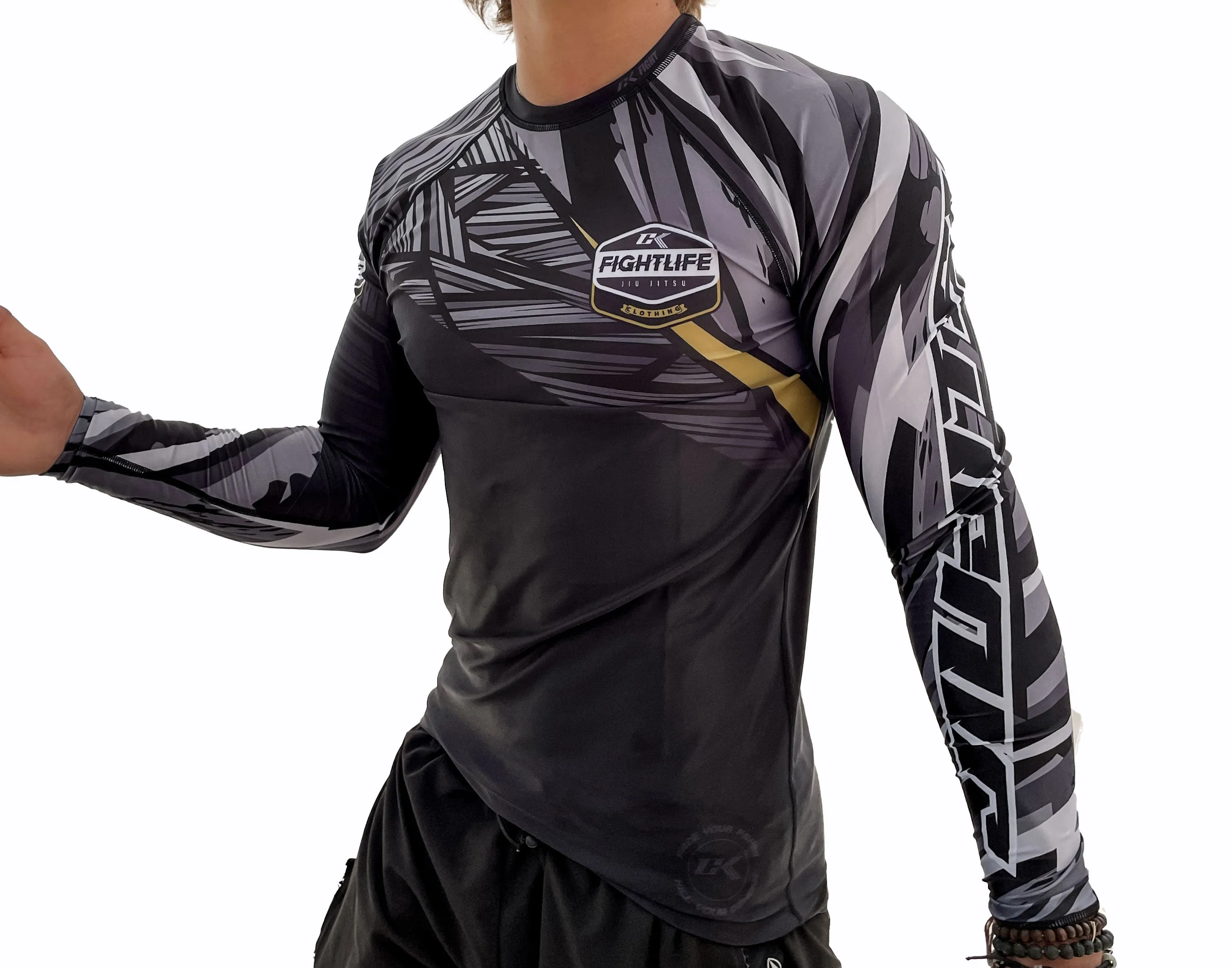 NEW! CK AMETHYST RASHGUARD ADULT BLACK GOLD