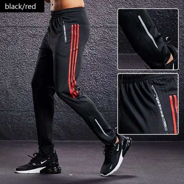 New Sport Pants Men Running Pants With Zipper Pockets Training and Joggings Men Pants Soccer Pants Fitness Pants For Men