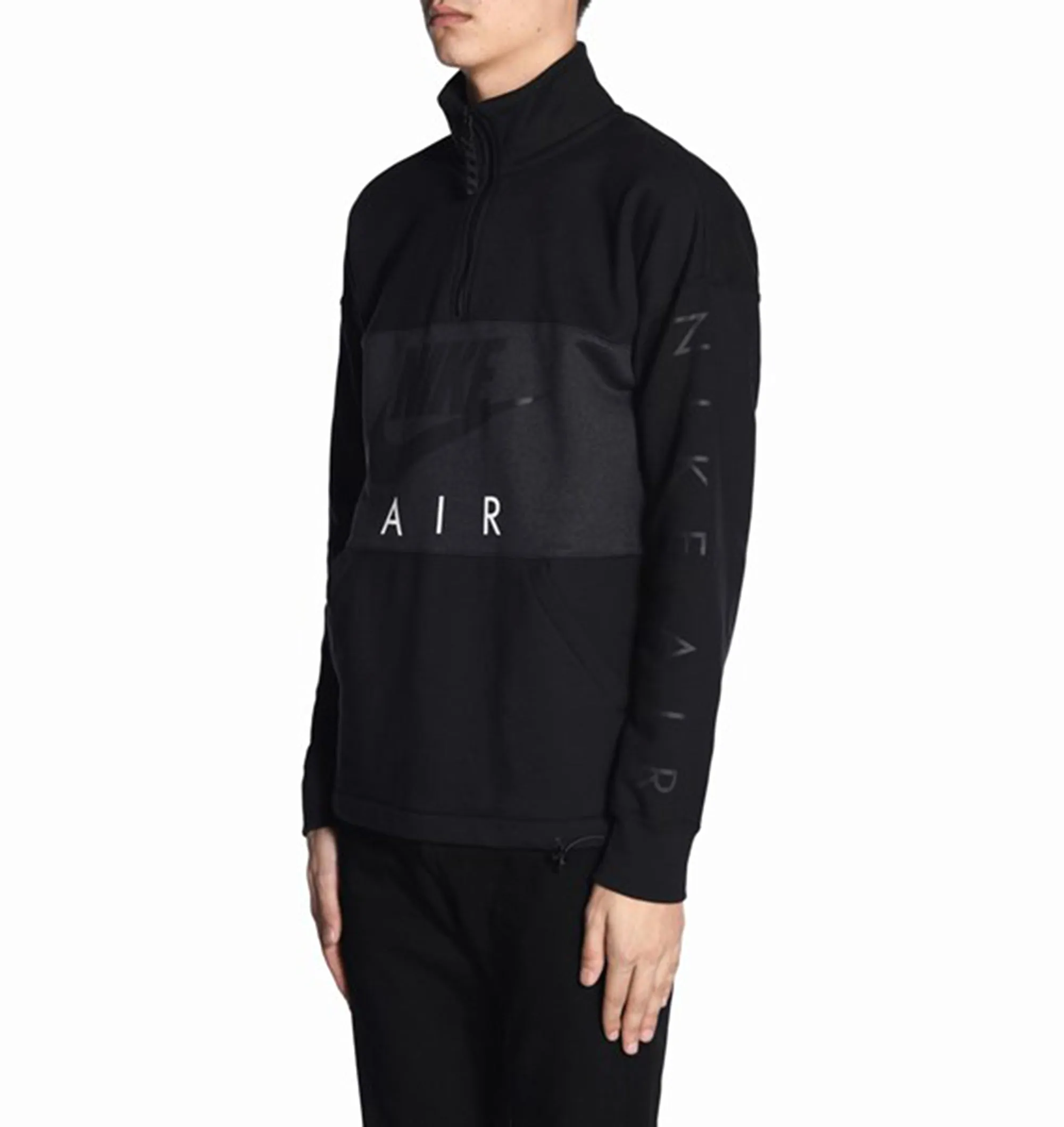 Nike Air Sportswear Men's Half Zip Sweatshirt Black-Anthracite