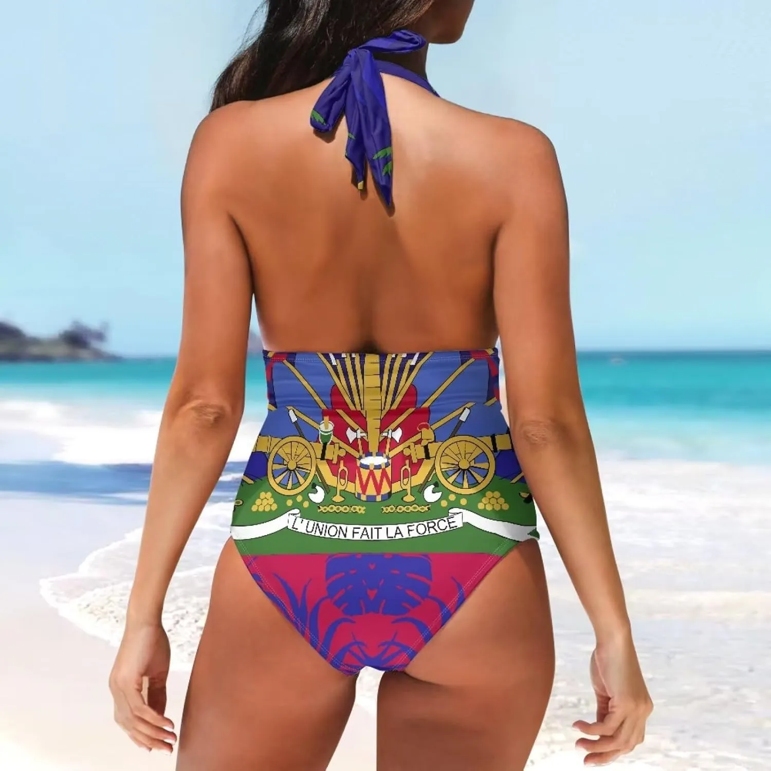 One Piece Swimsuit Women Tummy Control Bathing Suits, Unique Design Sexy Cross Back, Ruched Swimwear