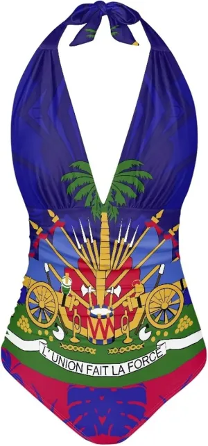 One Piece Swimsuit Women Tummy Control Bathing Suits, Unique Design Sexy Cross Back, Ruched Swimwear