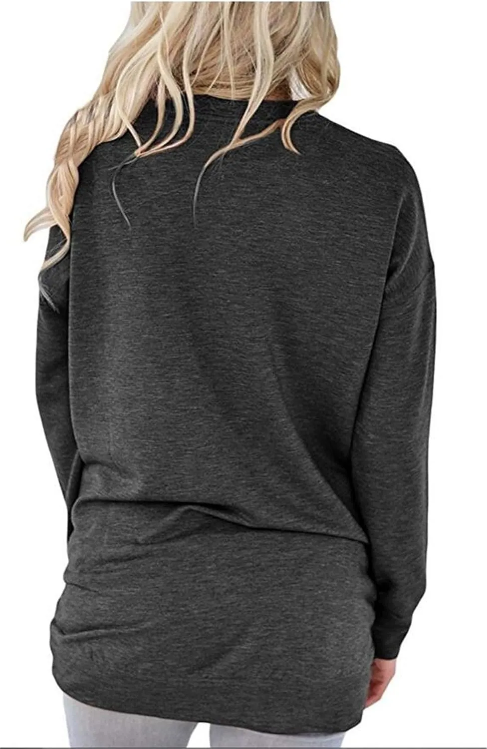 onlypuff Womens Pocket Shirts Pullover Sweatshirt Loose Fit