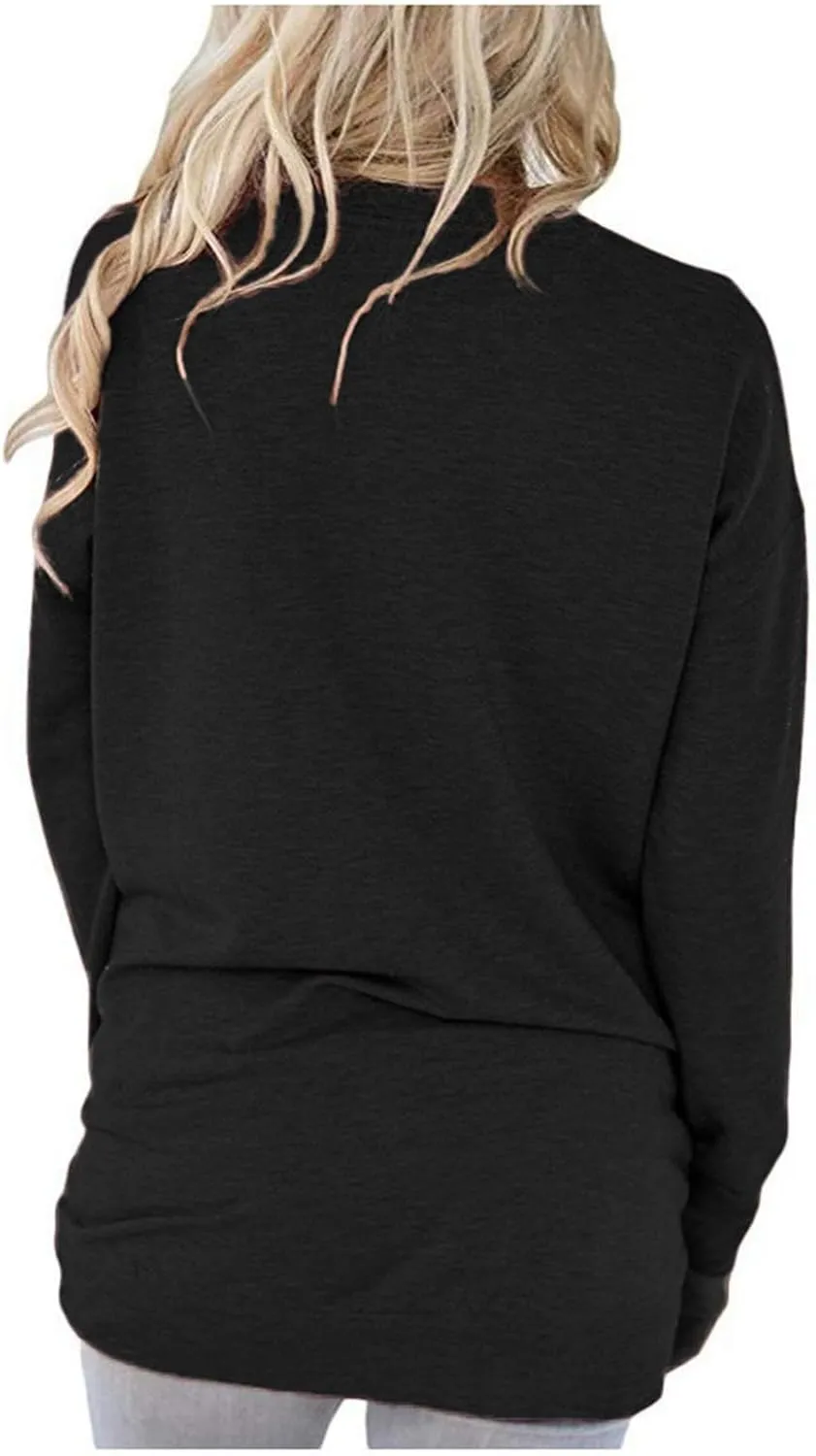 onlypuff Womens Pocket Shirts Pullover Sweatshirt Loose Fit