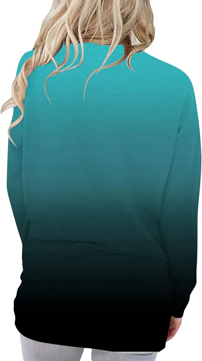 onlypuff Womens Pocket Shirts Pullover Sweatshirt Loose Fit