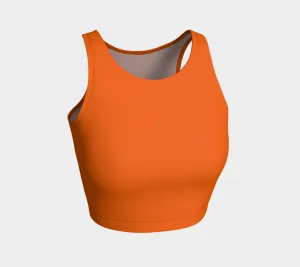 Orange Floral Athletic Crop Top