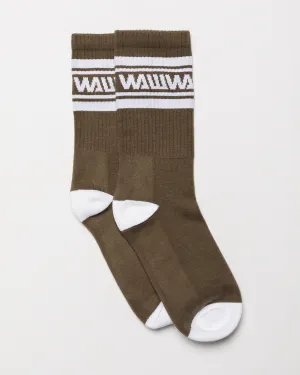 Organic Sports Sock - Khaki Green