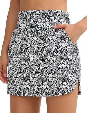Origiwish Women's Golf Skorts High Waisted Lightweight Athletic Casual Tennis Skirts Built-in Shorts with 4 Pockets