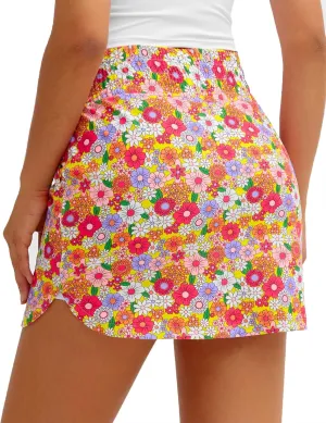 Origiwish Women's Golf Skorts High Waisted Lightweight Athletic Casual Tennis Skirts Built-in Shorts with 4 Pockets
