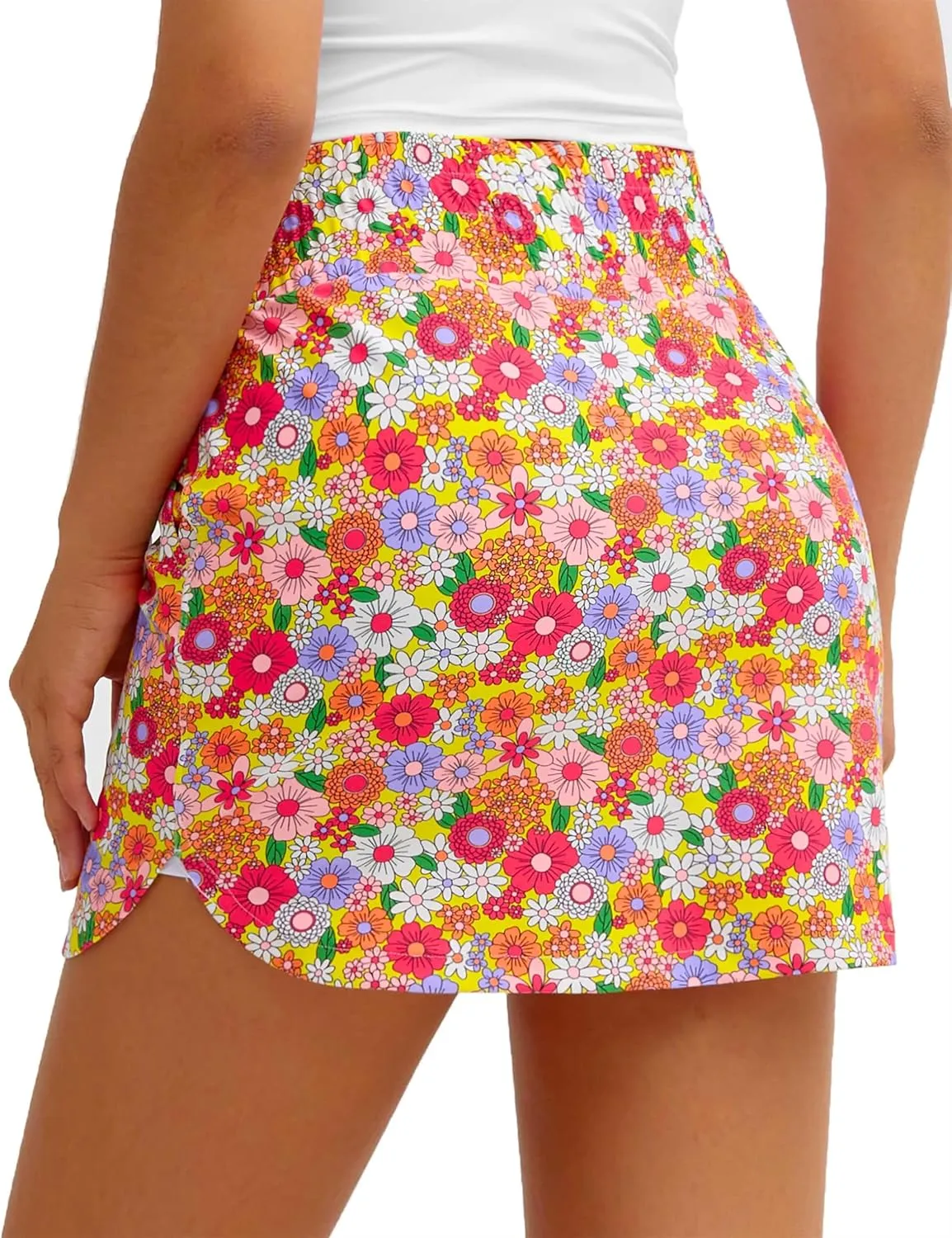 Origiwish Women's Golf Skorts High Waisted Lightweight Athletic Casual Tennis Skirts Built-in Shorts with 4 Pockets