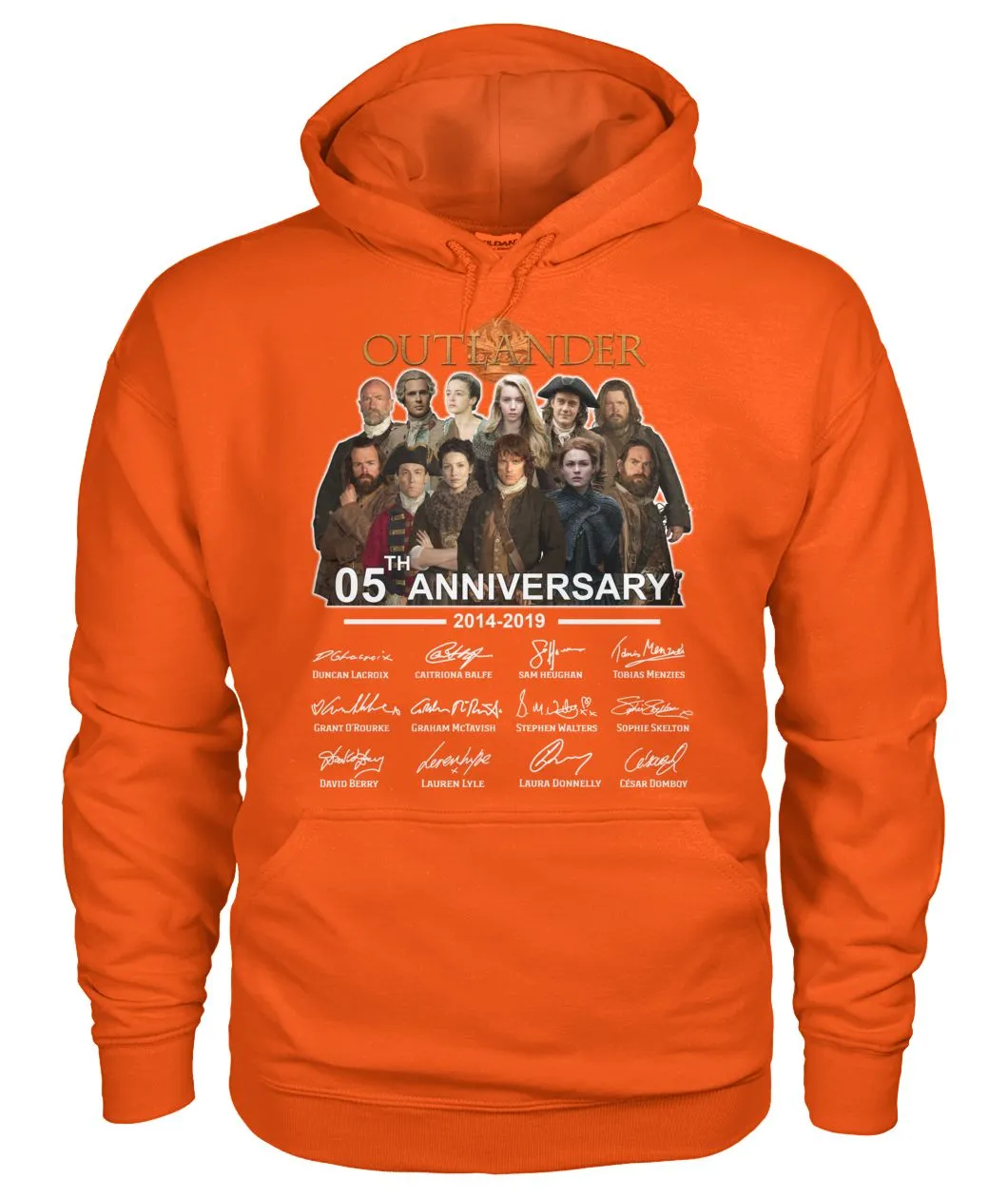 Outlander Tv Series 5 Years Anniversary 2014 - 2019 Autograph T-Shirt Hoodie