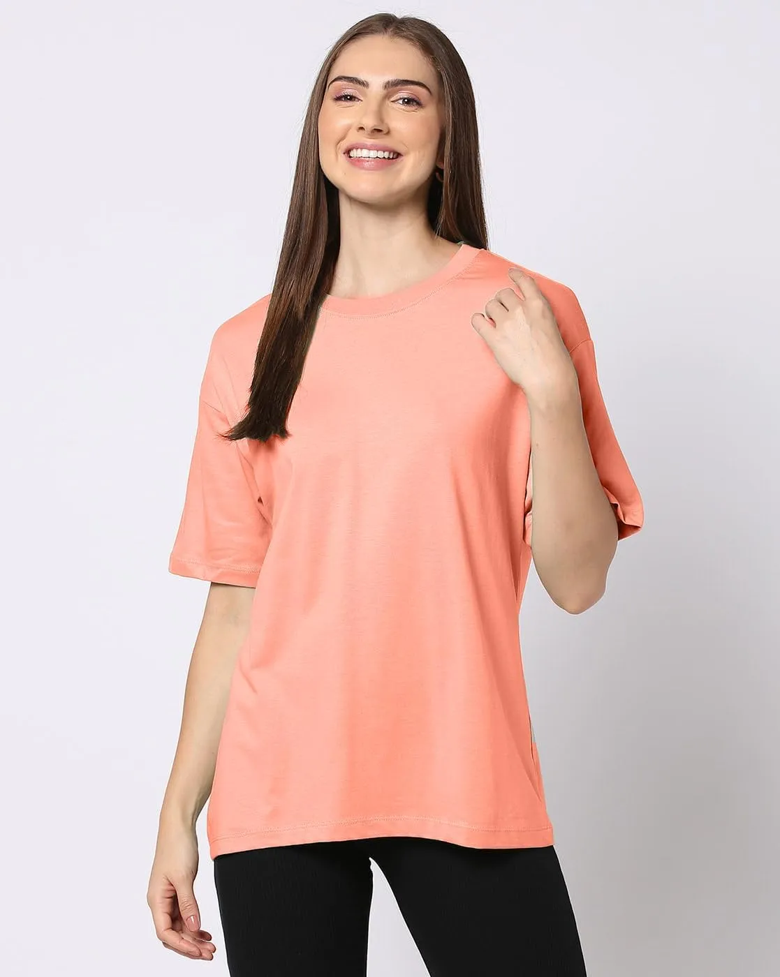 Oversized Tshirts for Women, Loose Fit Crew Neck Summer Baggy Tops Workout Tees Plus Size T Shirts
