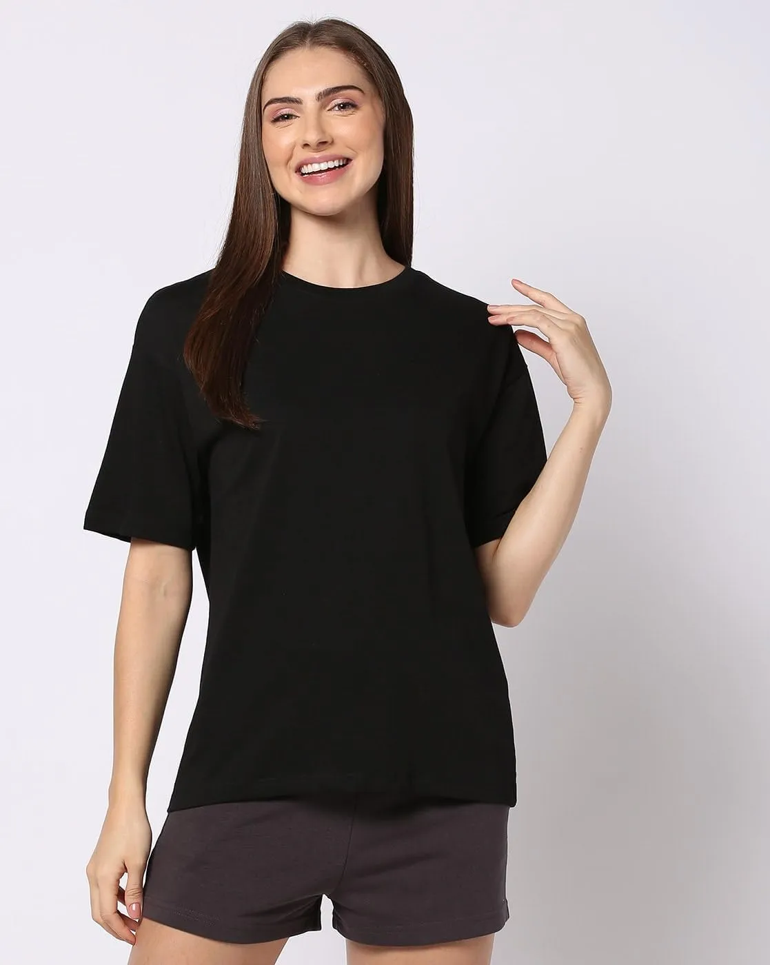Oversized Tshirts for Women, Loose Fit Crew Neck Summer Baggy Tops Workout Tees Plus Size T Shirts