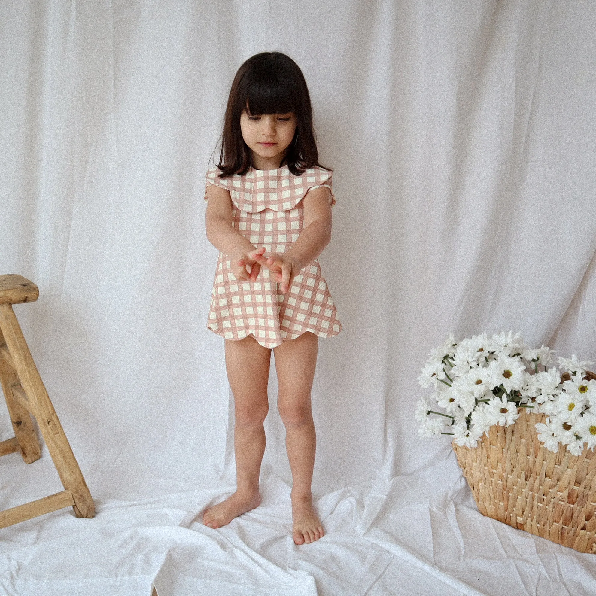 Petal Tankini Top · Gingham