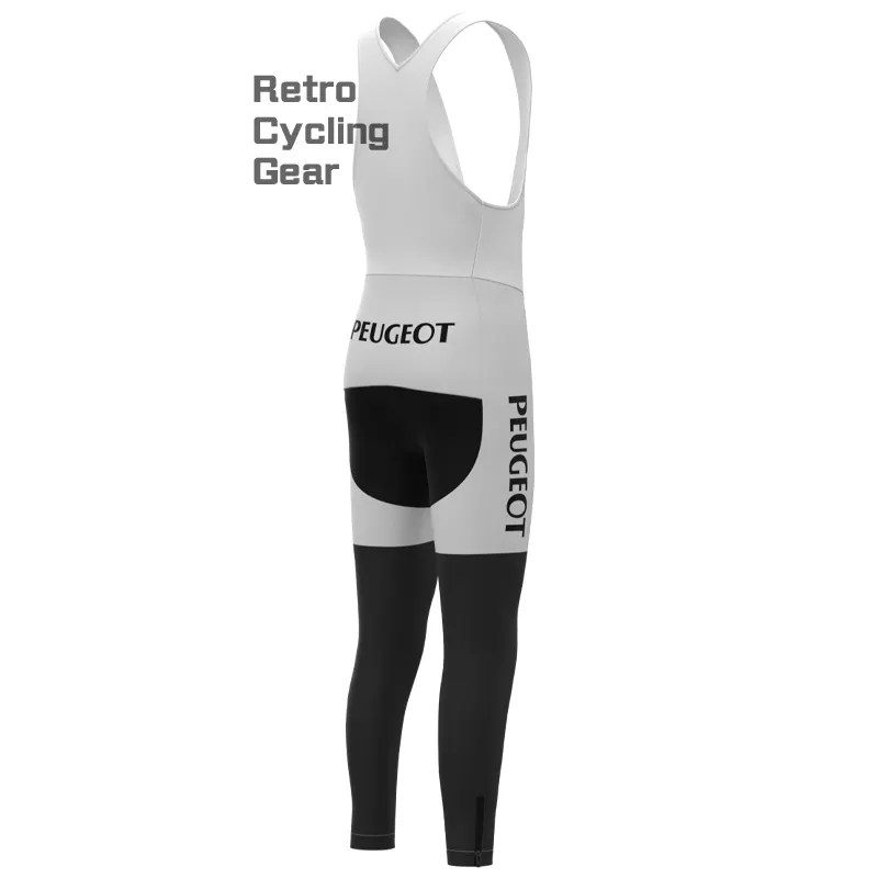 PEUGEOT White Retro Long Sleeve Cycling Kit