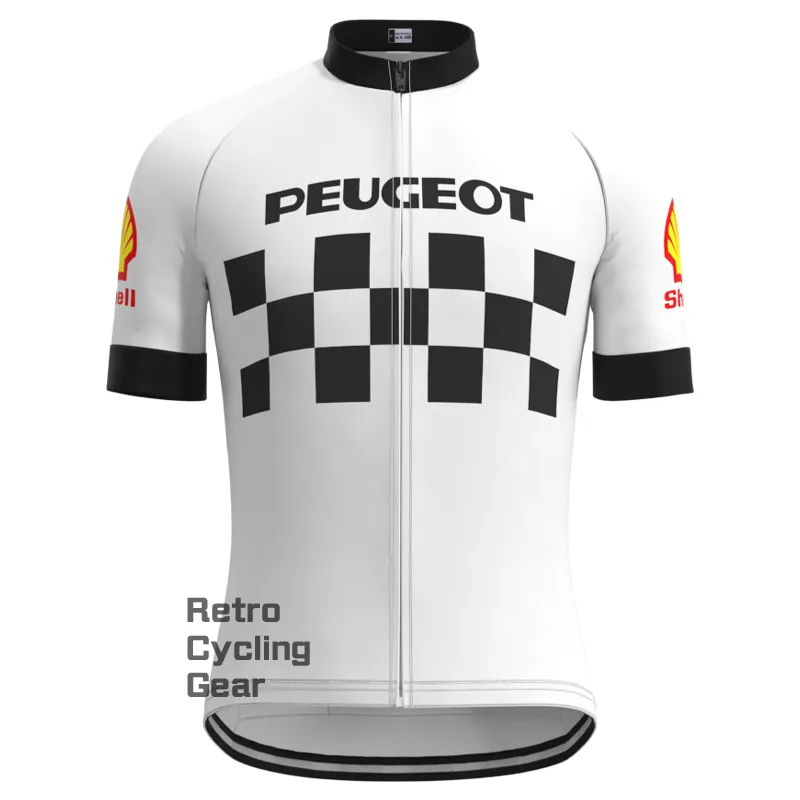 PEUGEOT White Retro Long Sleeve Cycling Kit