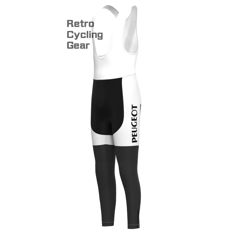 PEUGEOT White Retro Long Sleeve Cycling Kit