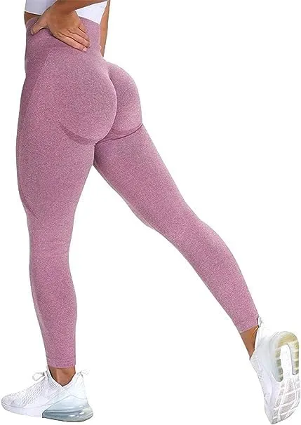 Pink Skinny Fit Yoga Pants Gym wear Leggings Ankle Length Workout Active wear | Stretchable Workout Tights | High Waist Sports Fitness for Girls & Women- Nylon Fiber & Spandix (M)