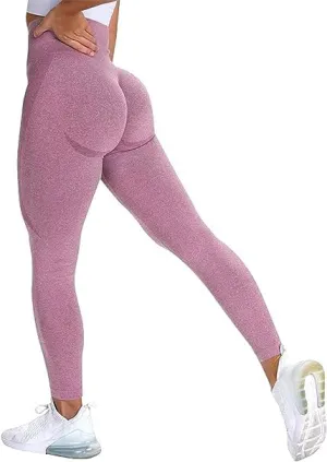 Pink Skinny Fit Yoga Pants Gym wear Leggings Ankle Length Workout Active wear | Stretchable Workout Tights | High Waist Sports Fitness for Girls & Women- Nylon Fiber & Spandix (M)
