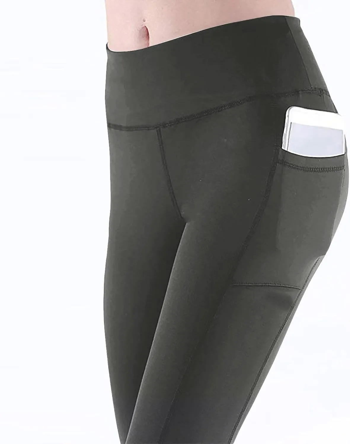 Plus Size Yoga Pants for Women with Pockets High Waisted Tummy Control Compression Pants Womens Athletic Leggings