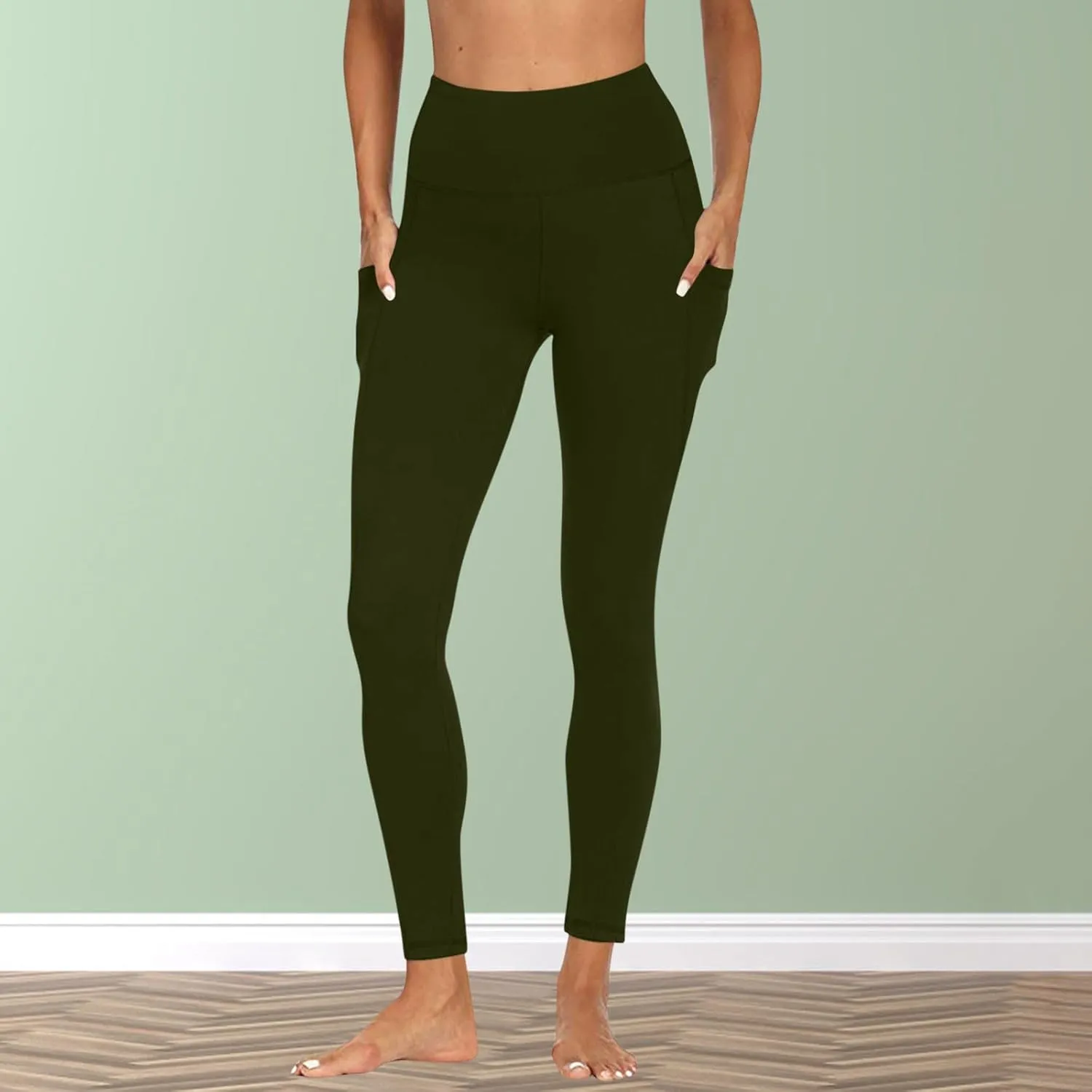 Plus Size Yoga Pants for Women with Pockets High Waisted Tummy Control Compression Pants Womens Athletic Leggings