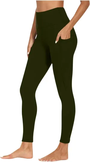 Plus Size Yoga Pants for Women with Pockets High Waisted Tummy Control Compression Pants Womens Athletic Leggings