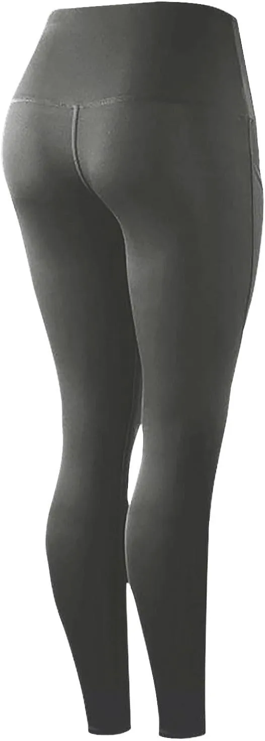 Plus Size Yoga Pants for Women with Pockets High Waisted Tummy Control Compression Pants Womens Athletic Leggings