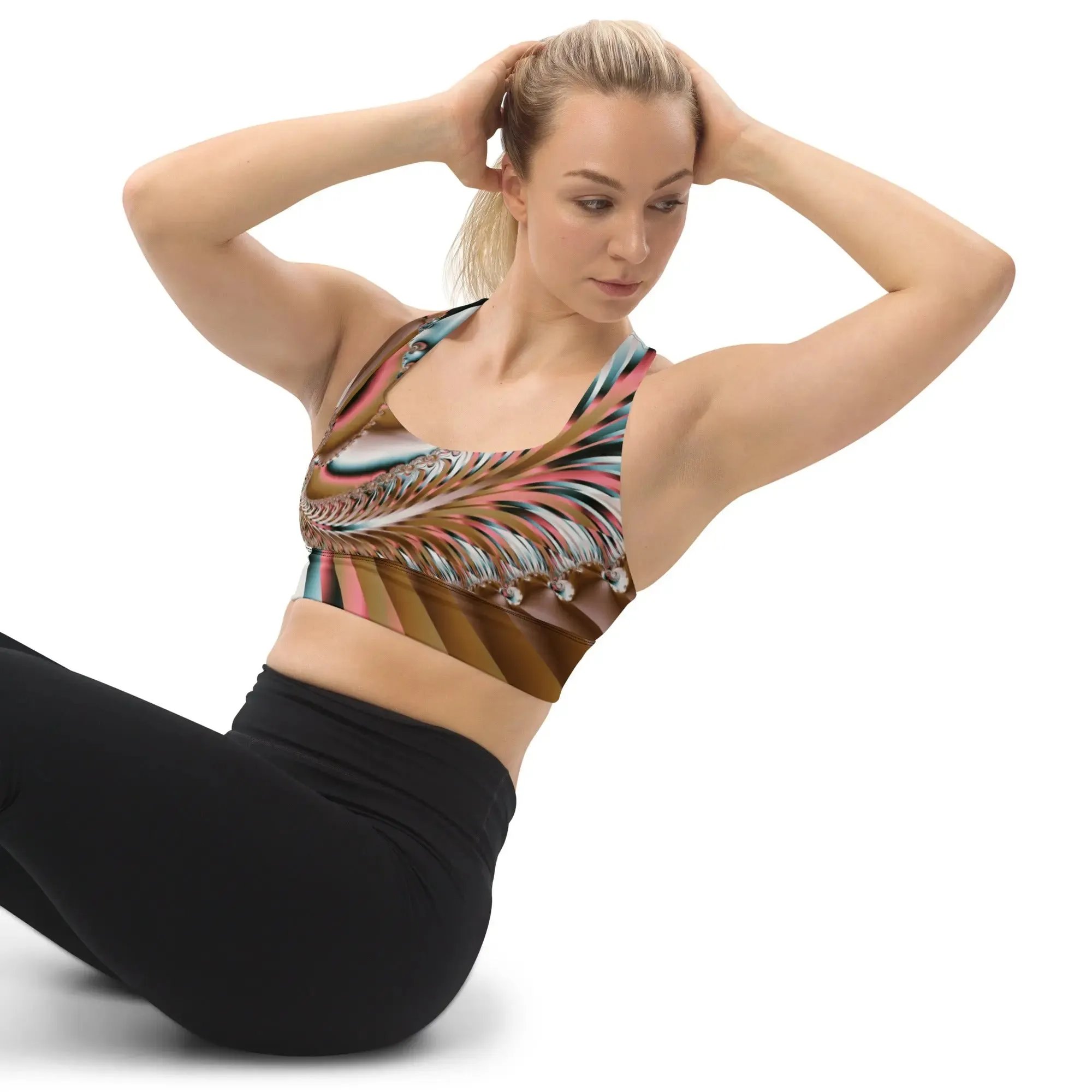 "Summer Spin" Collection - Longline sports bra
