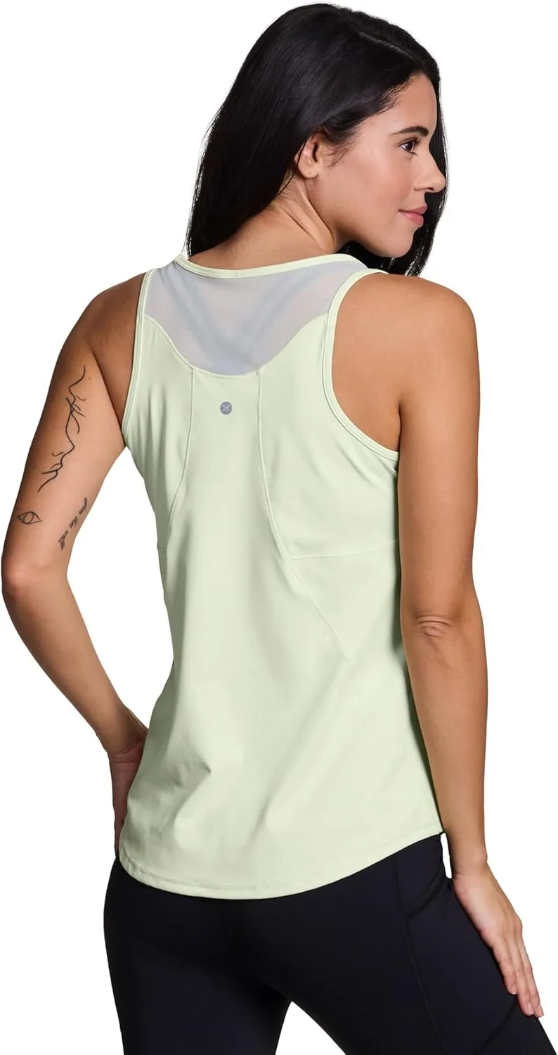 RBX Active Women's Workout Top with Breathable Mesh Panels, Quick Drying Gym Running Tank Top with Plus Sizes