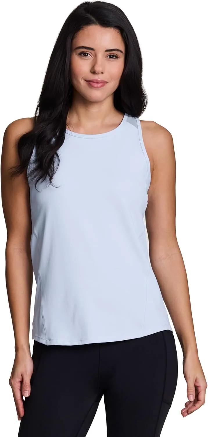 RBX Active Women's Workout Top with Breathable Mesh Panels, Quick Drying Gym Running Tank Top with Plus Sizes