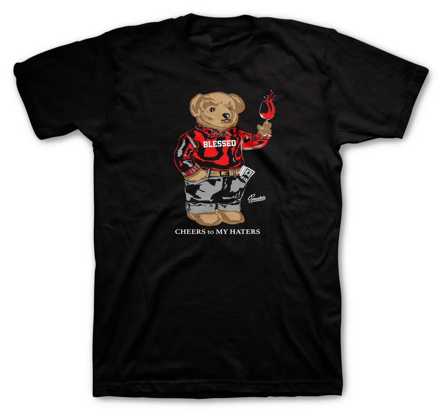 Retro 14 Gym Red Cheers Bear Shirt