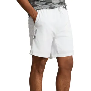 RLX Polo Golf 4-Way 7 Inch White Mens Tennis Short