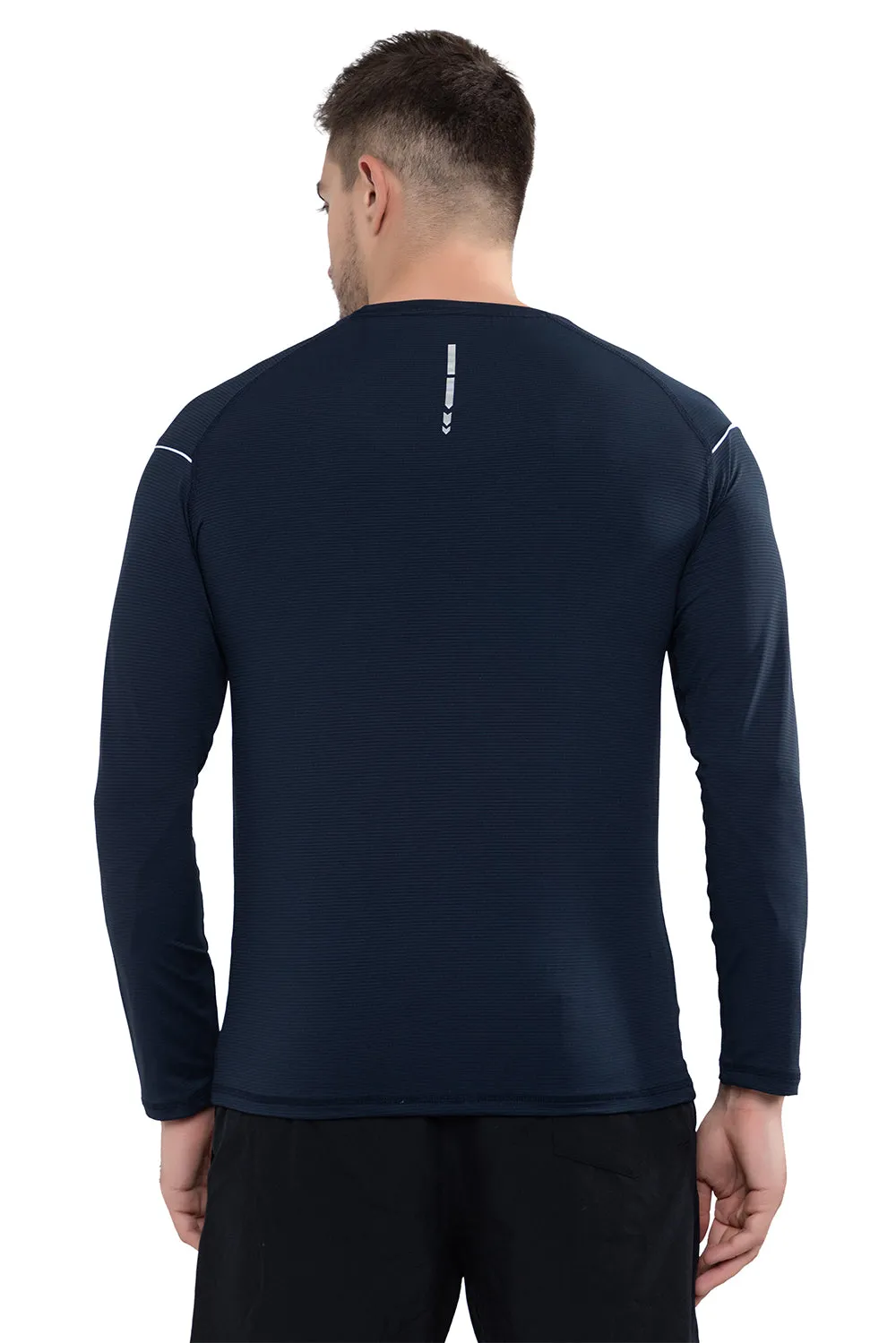 Round Neck Full Sleeve T-Shirt for Men 80038(NAVY)
