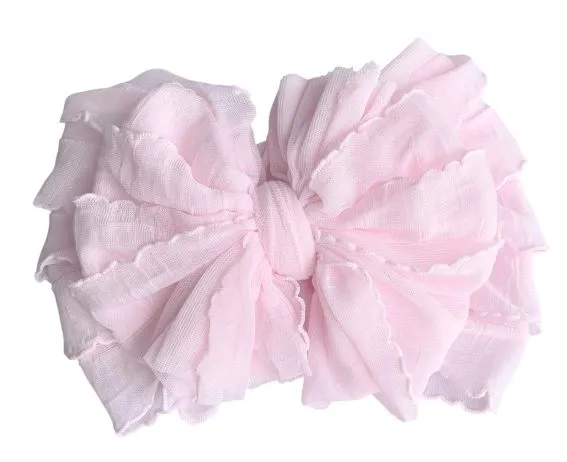 Ruffle Headband - Perfect Pink
