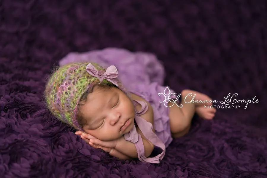 Ruffle Stretch Knit Wrap in Lavender