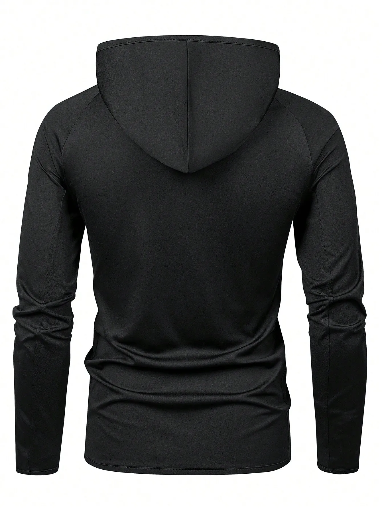 Running Men Letter Graphic Zip Up Hooded Sports Jacket
