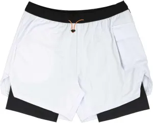 Running Shorts for Men Liner Lace up Elastic Waist Short Quick Dry Breathable Athletic Pants with Zipper Pockets
