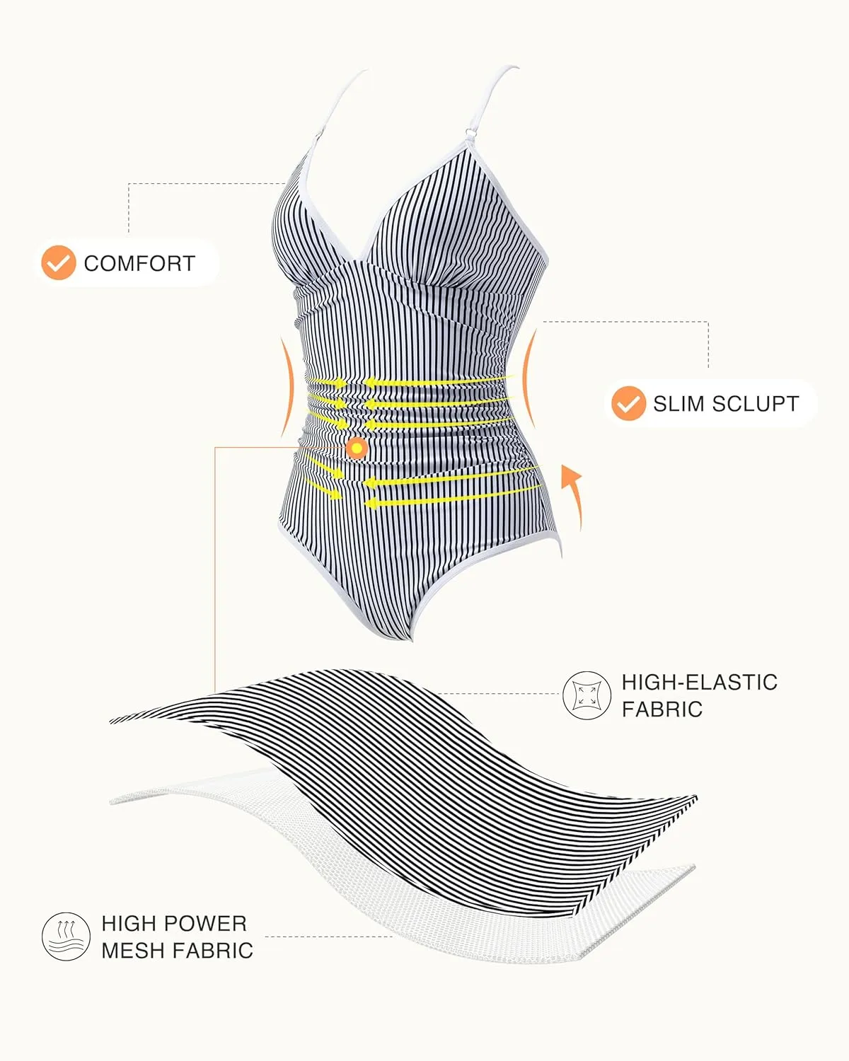 RXRXCOCO Womens One Piece Swimsuits Tummy Control Criss Cross Back Color Block V Neck Bathing Suit