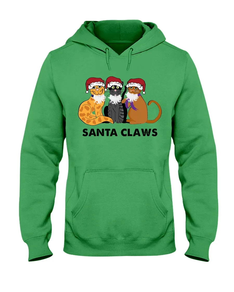 Santa Claws Funny Gift Christmas Gift For Cat Lovers Hoodie
