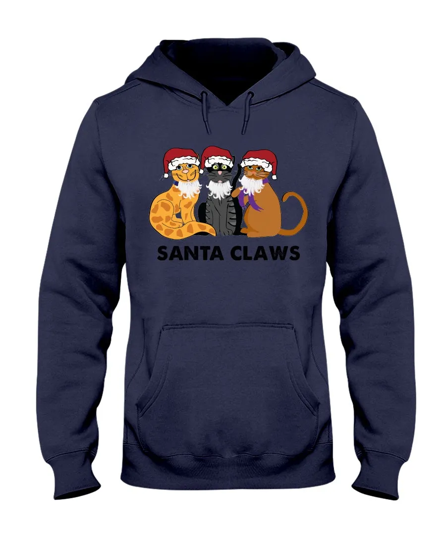 Santa Claws Funny Gift Christmas Gift For Cat Lovers Hoodie