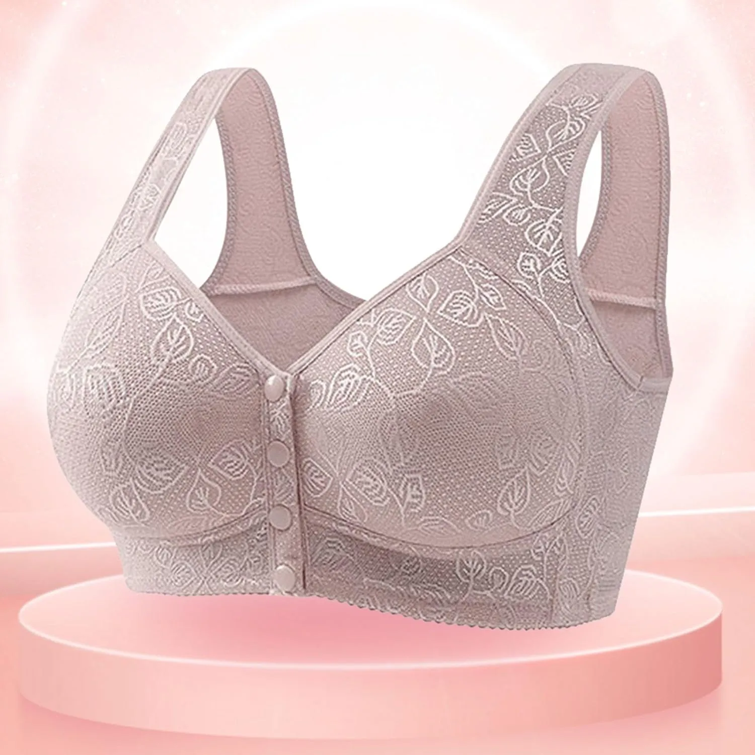 Seamles Bras for Women Plus Size Wirefree Support Bra Everyday Bras No Underwire Comfortable Wireless Padded Bras