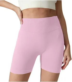 Seamless Biker Shorts for Women, High Waisted Workout Compression Yoga Shorts Gym Running Active Fitness Shorts