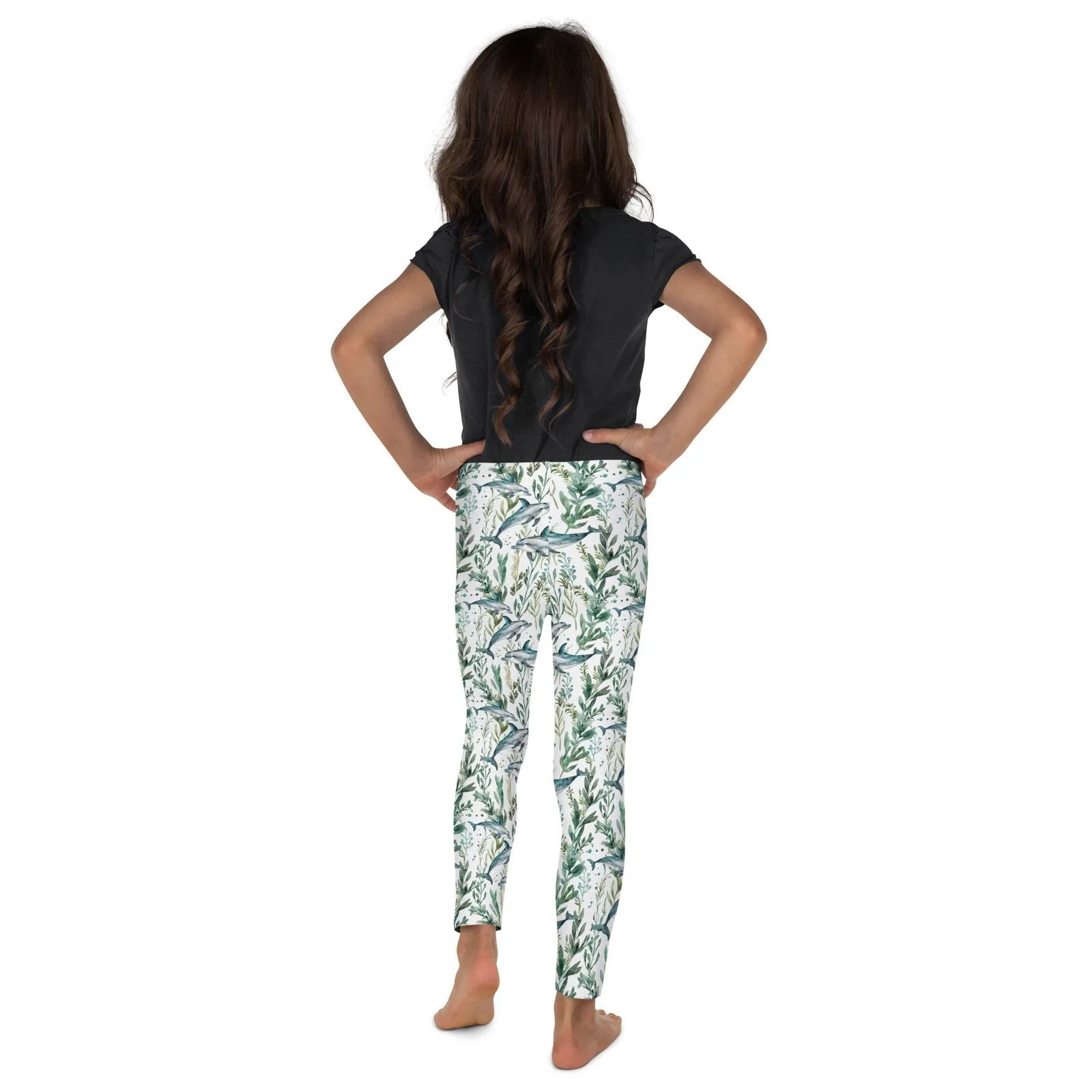 Seascape Dolphin  Kid's Swim Leggings